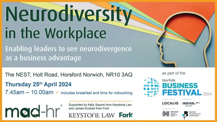 Neurodiversity in the Workplace - MAD-HR flyer